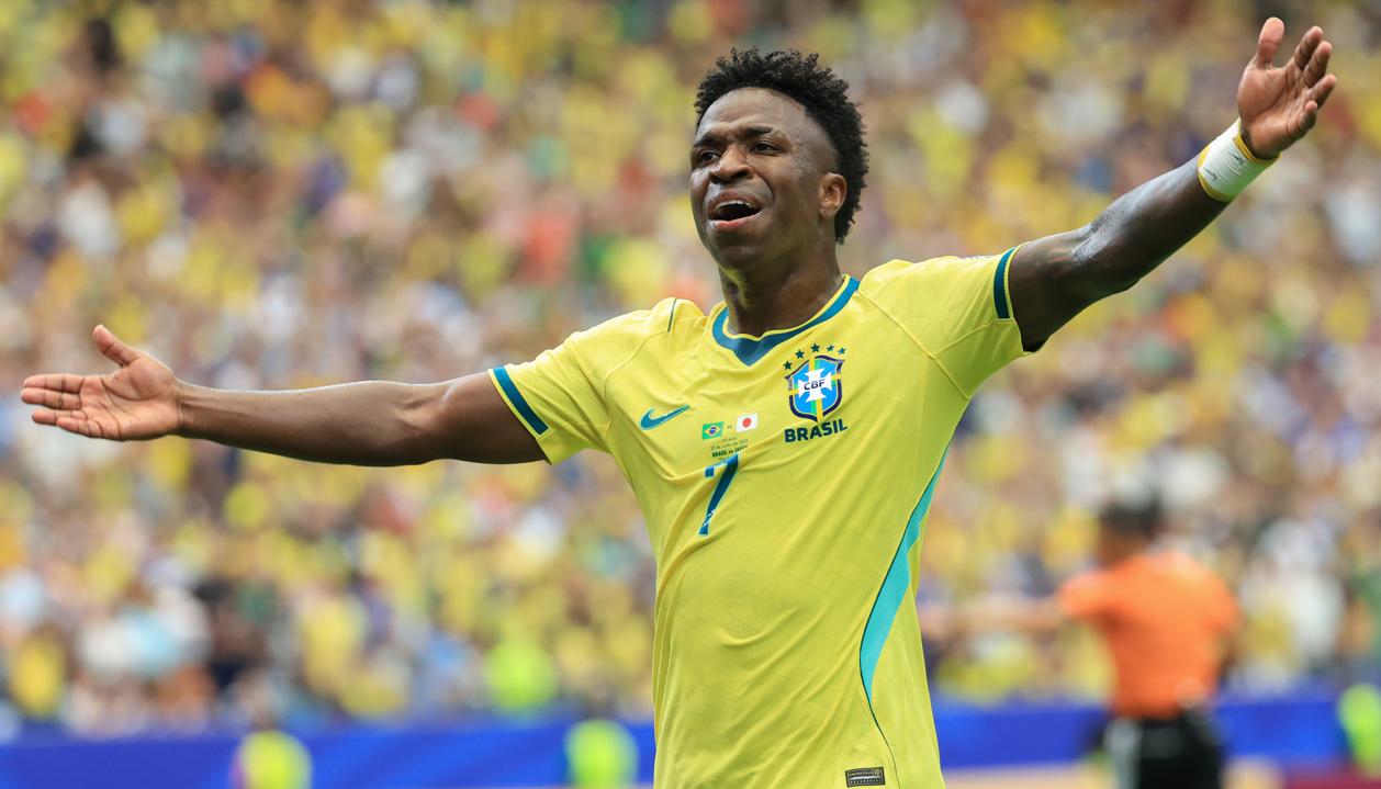 Vinicius Junior, delantero de Brasil, lleva cuatro goles en la Copa del Mundo.