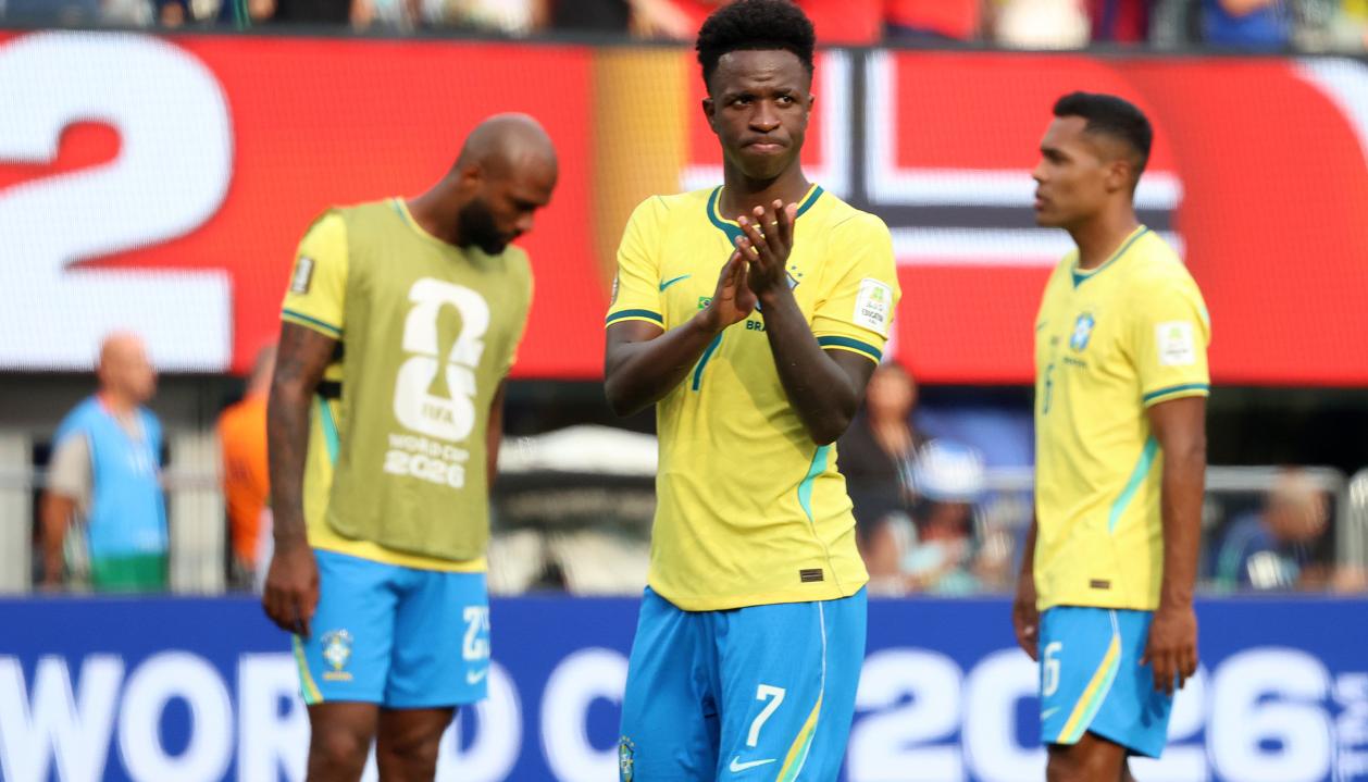 Vinicius Junior tras la eliminación de Brasil ante Noruega.