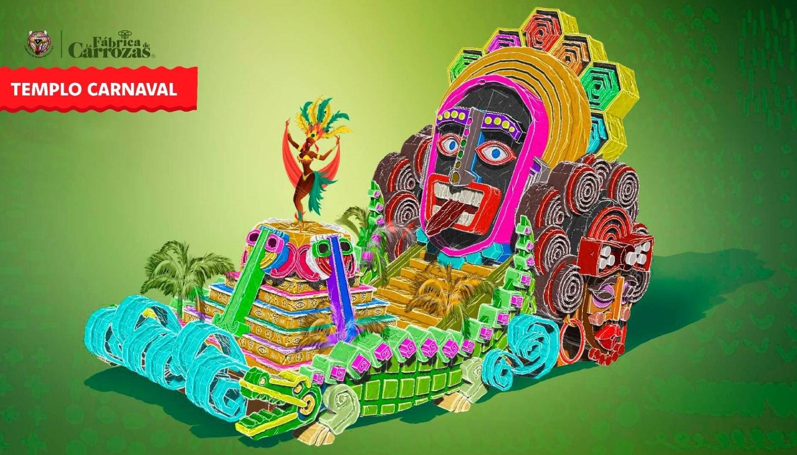 Carroza de 2025 'Templo Carnaval'.