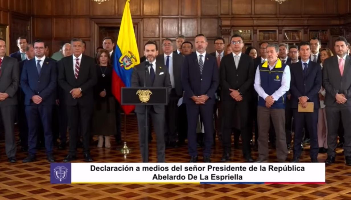 Abelardo De La Espriella, Presidente de la República, en su intervención de este miércoles. 