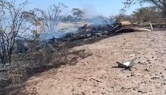 Lugar donde se presentó el accidente de la avioneta. 