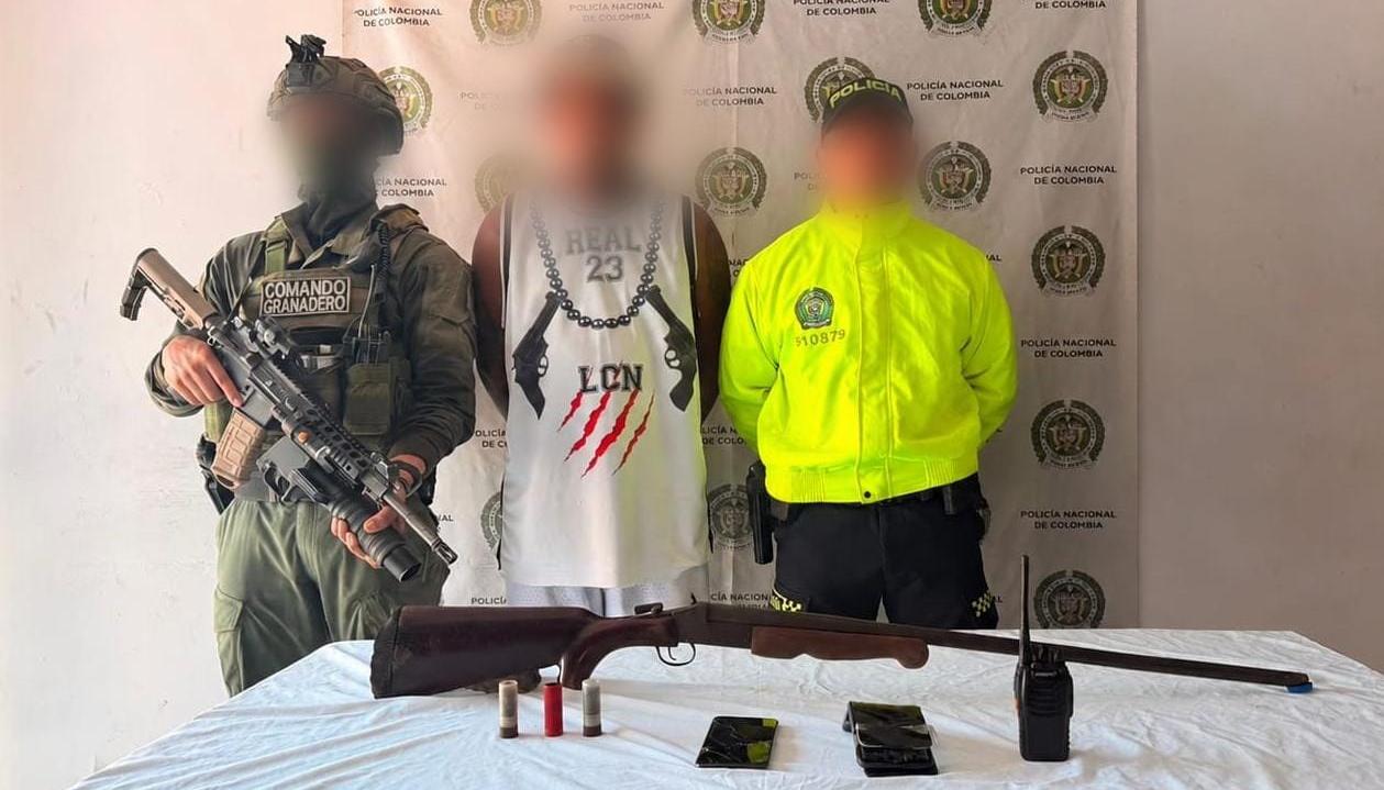 Capturado por la Policía. 