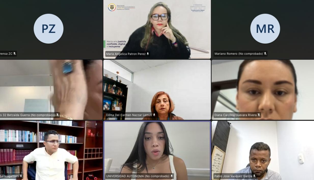 Aspecto de la diligencia judicial de este miércoles suspendida. 