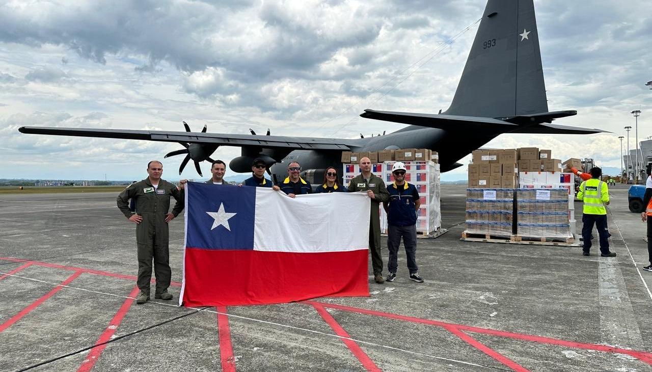 La ayuda enviada por Chile.