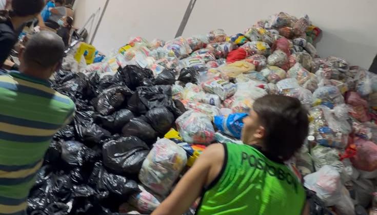 Ayuda humanitaria que llegó a Dosquebradas procedente de Barranquilla.