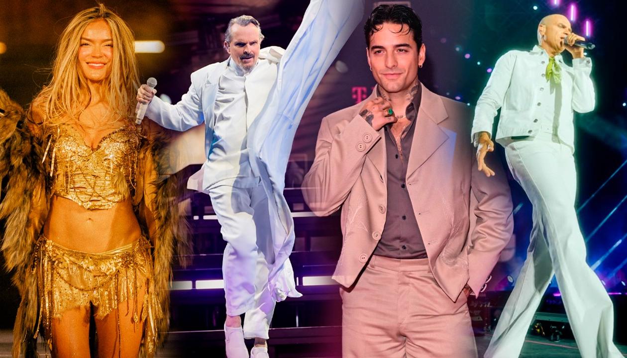 Karol G, Miguel Bosé, Maluma y Silvestre Dangond.