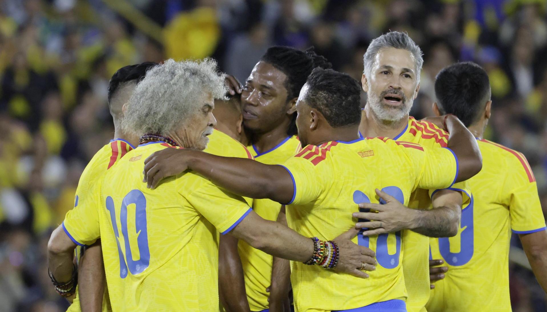 Carlos Valderrama, Fredy Guarín y Mario Alberto Bedoya