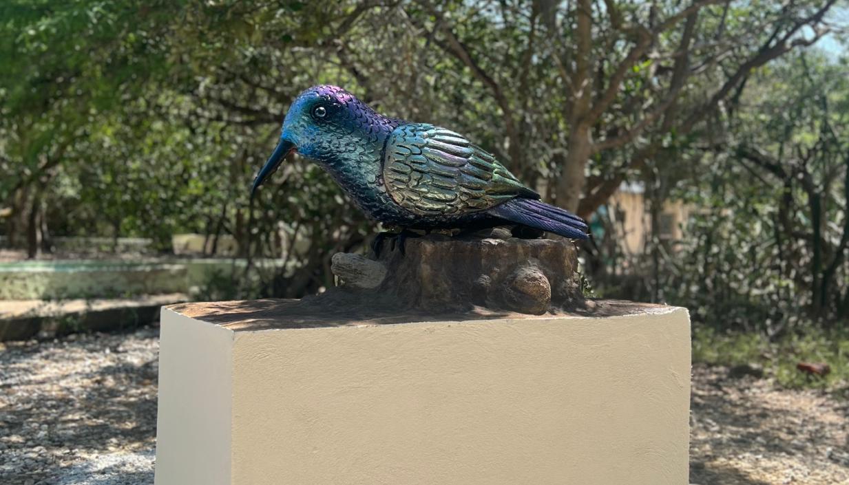La escultura "Colibrí Manglero".