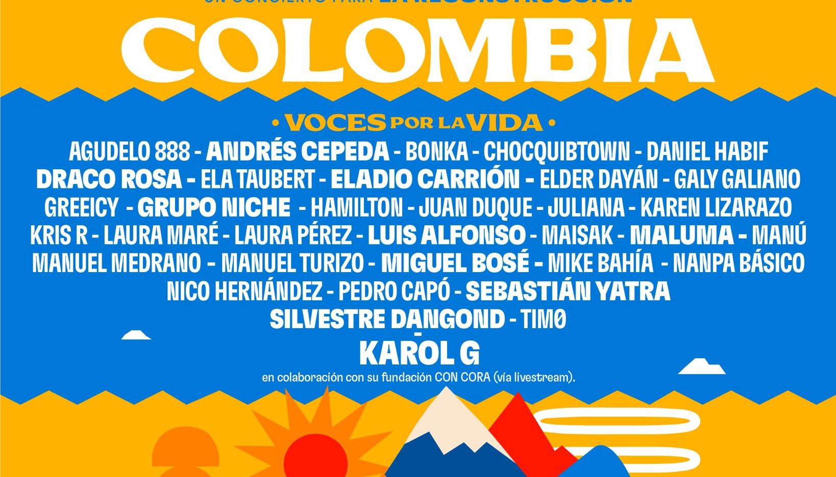 Concierto 'Colombia: Voces por la Vida'