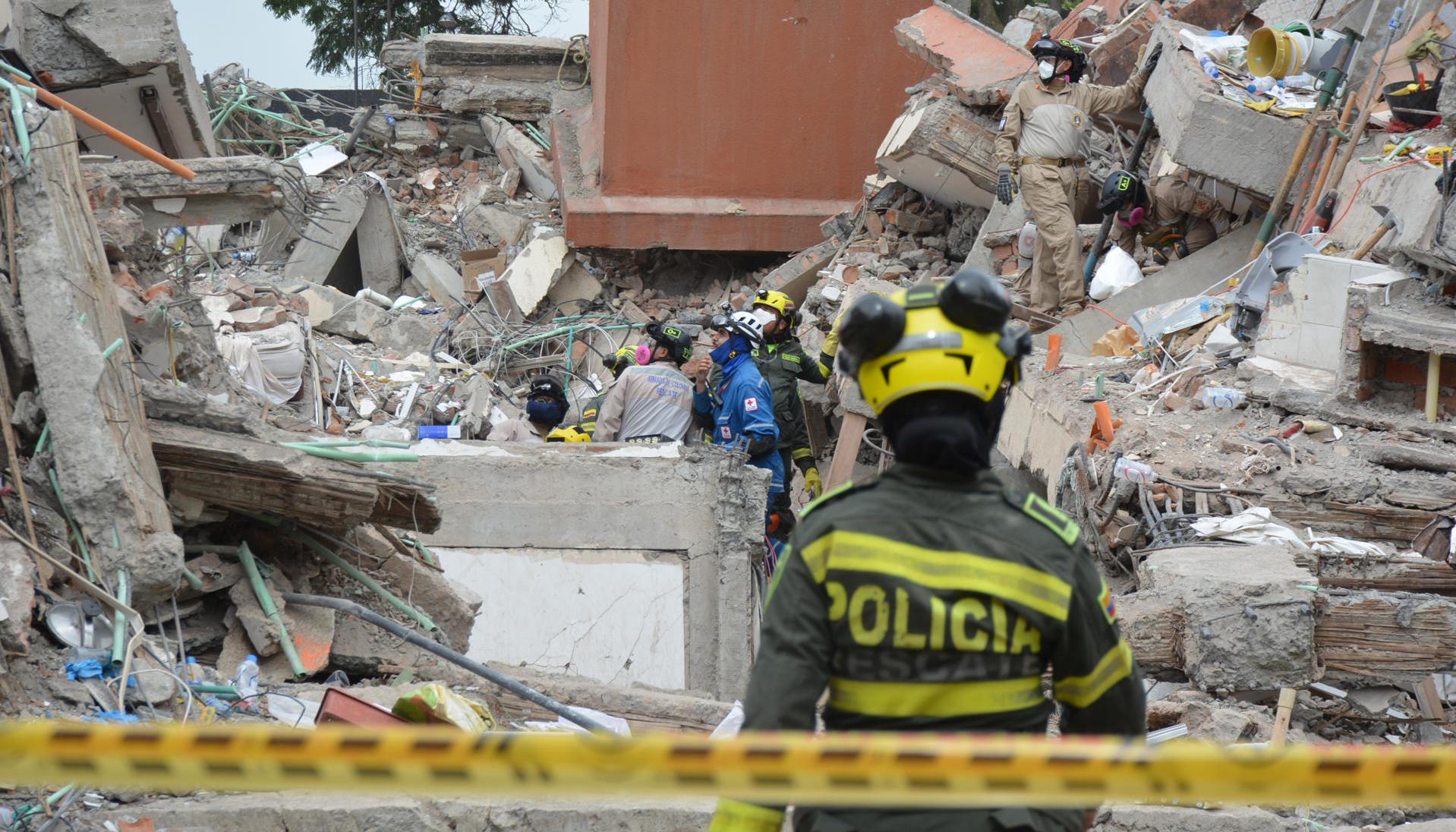 Desastre producido por el terremoto en la ciudad de Cali. 