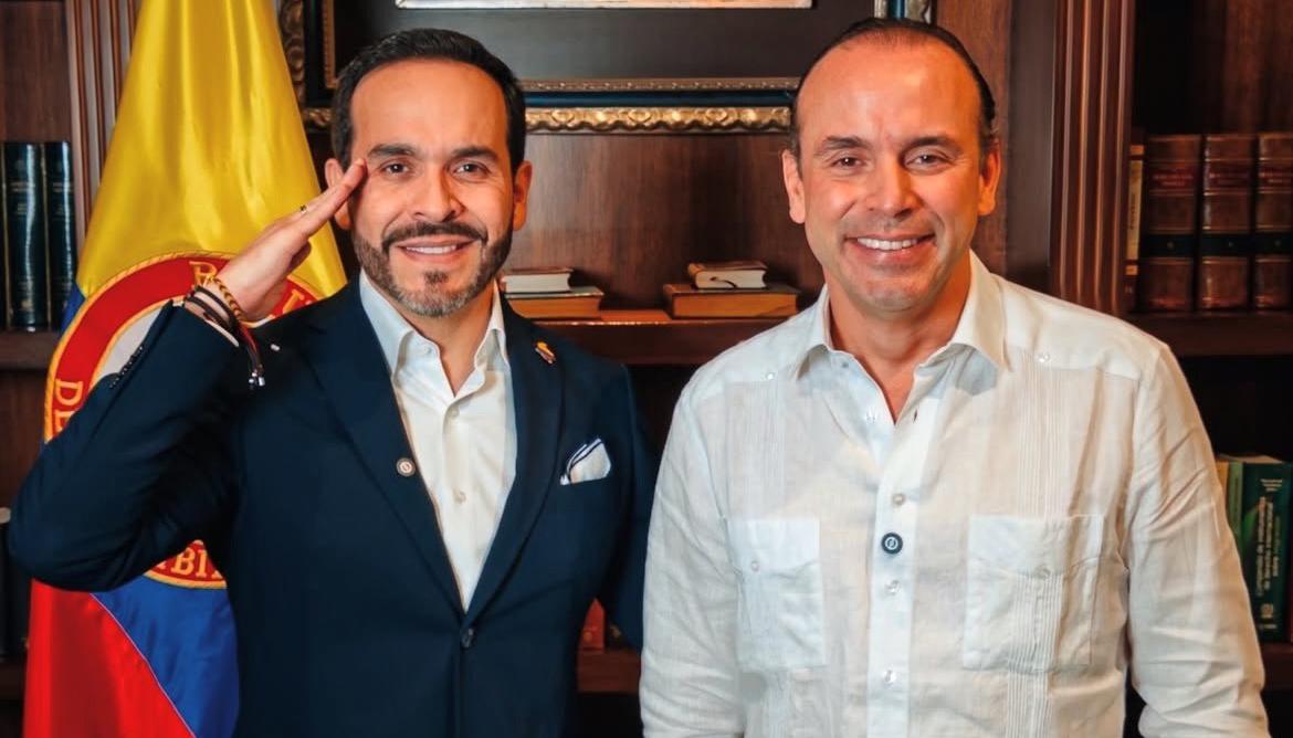 El Presidente electo Abelardo De La Espriella y el Alcalde de Cali, Alejandro Eder.