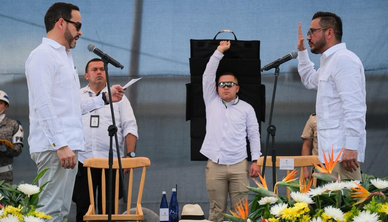 El Presidente Abelardo De La Espriella y el Contralor General, Jorge Laverde.