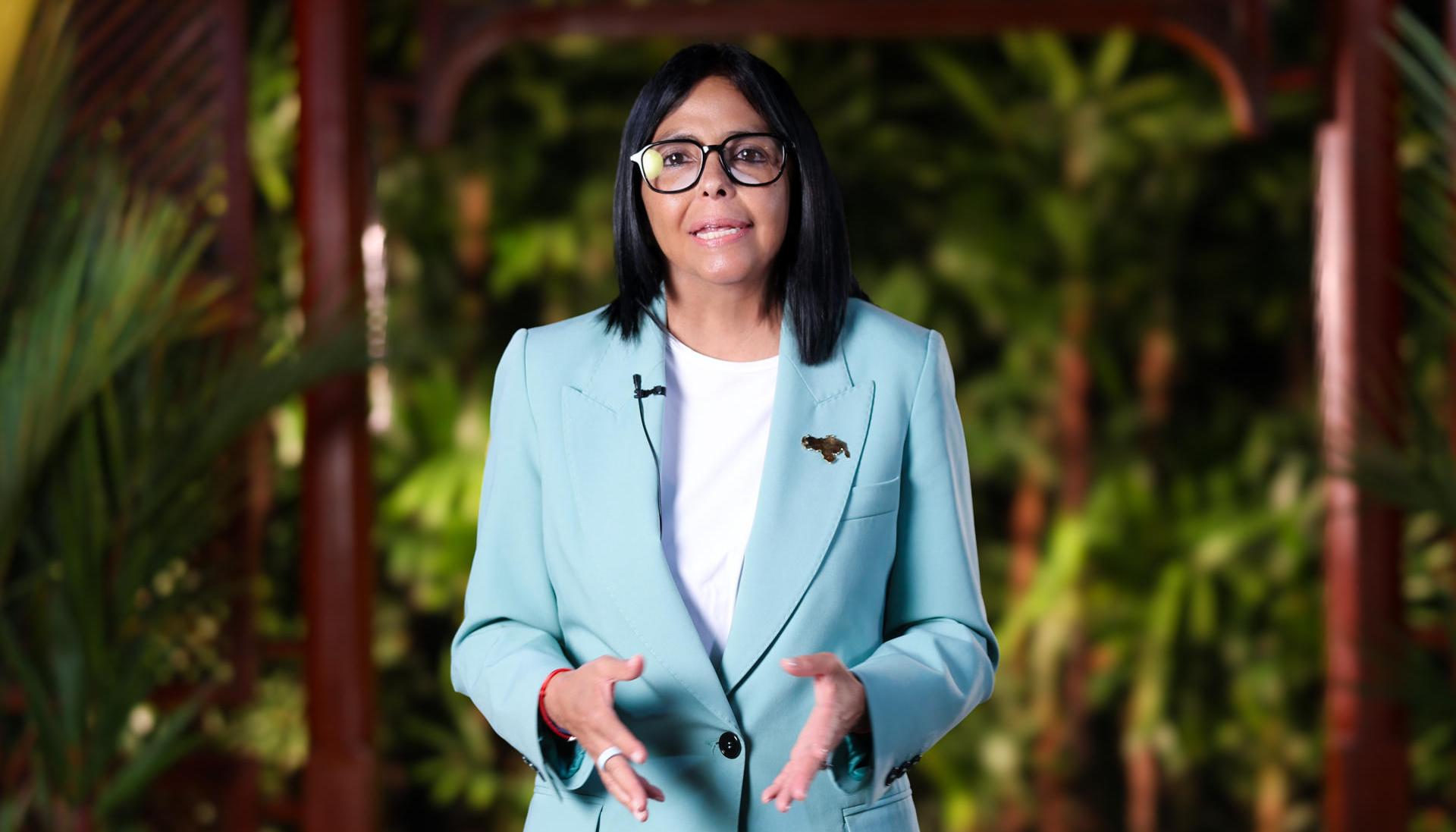 Delcy Rodríguez, presidenta encargada de Venezuela.