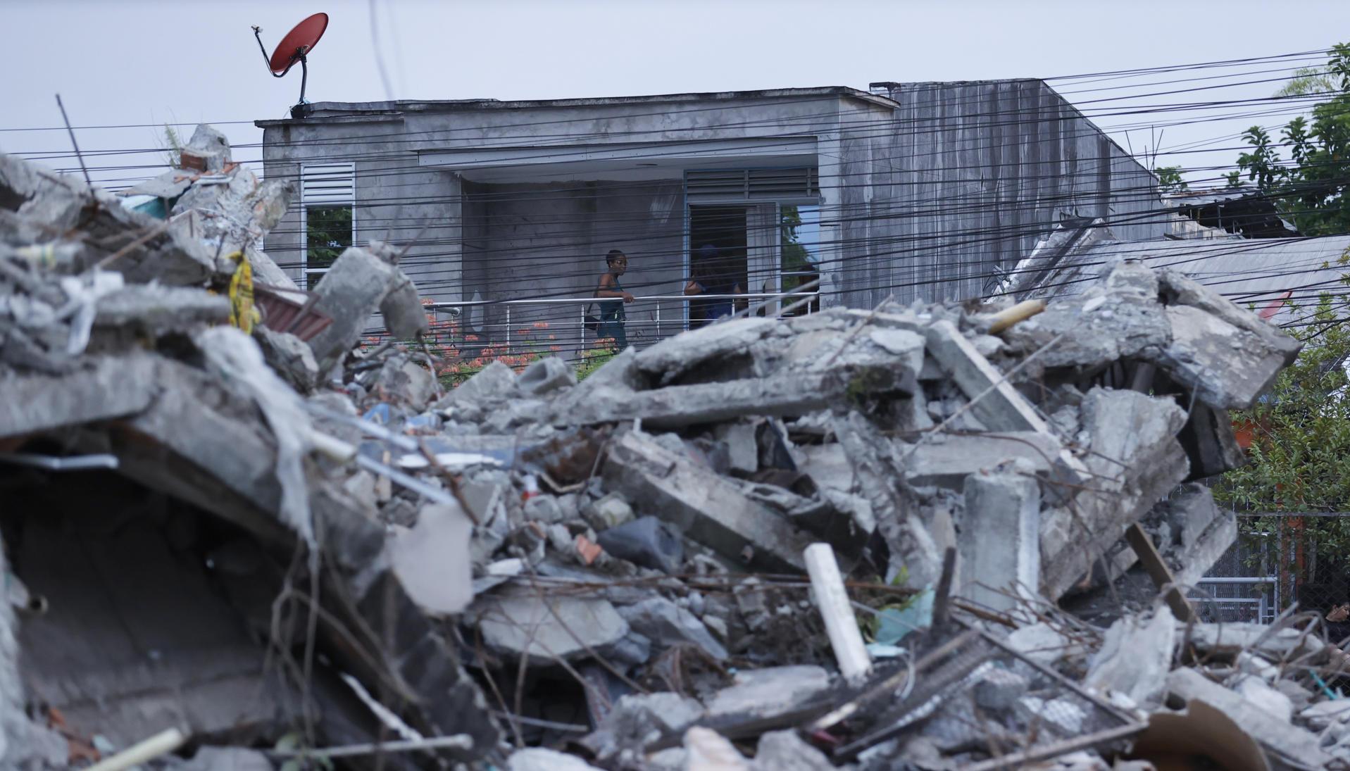 Edificio destruido en Chocó.