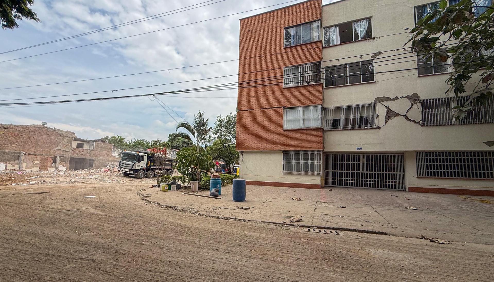 Edificio en el barrio Cuarto de Legua, en Cali.