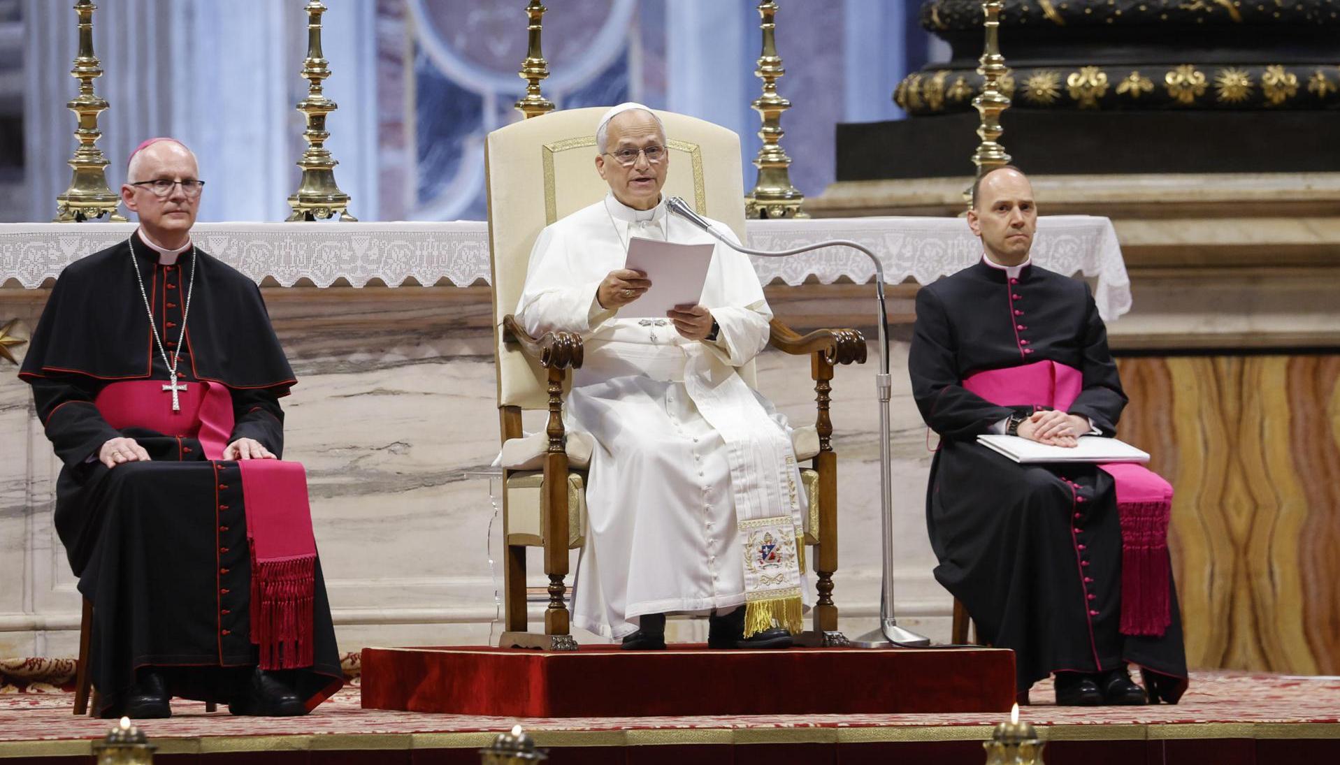 El Papa León XIV en El Vaticano.