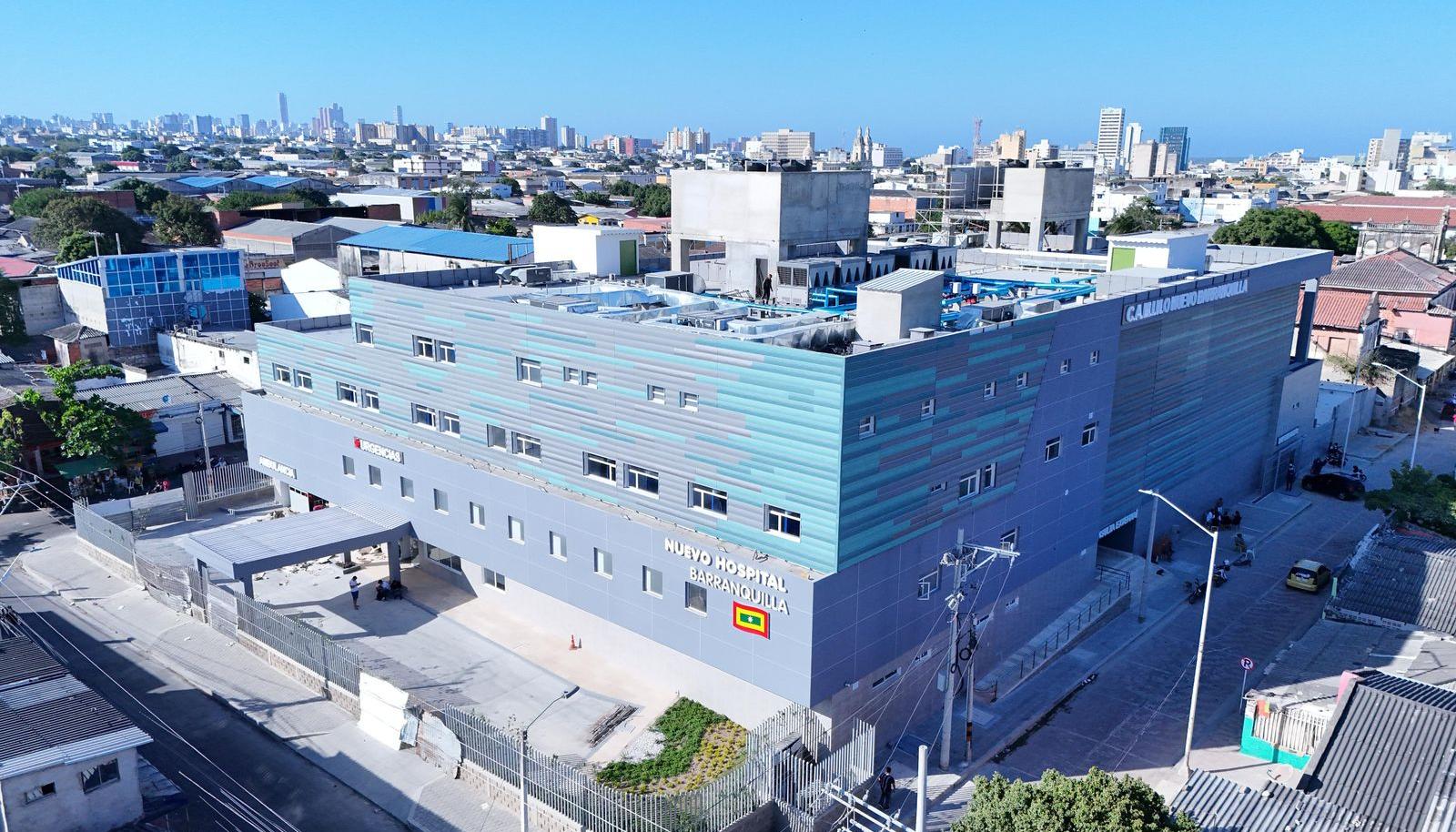 Nuevo Hospital General de Barranquilla, donde falleció el domiciliario. 