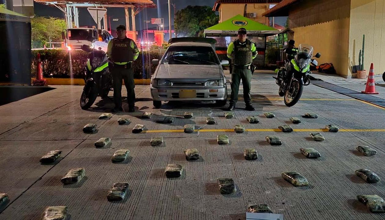 La droga incautada por la Policía. 