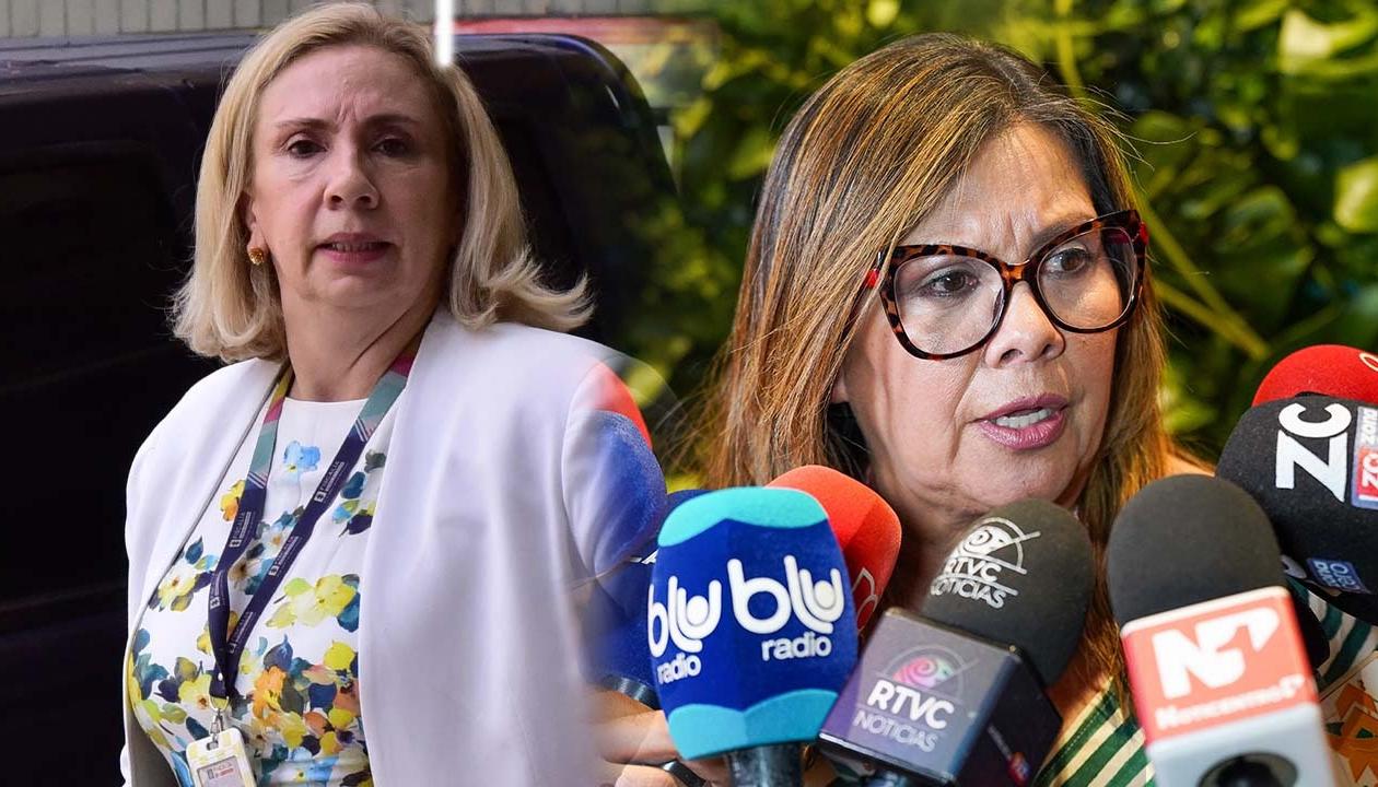 La exfiscal Lucy Laborde y la Fiscal General de la Nación, Luz Adriana Camargo.