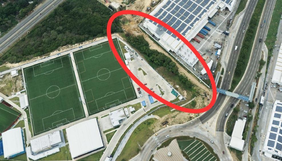 El lote que fue entregado por Argos a Puerto Colombia.