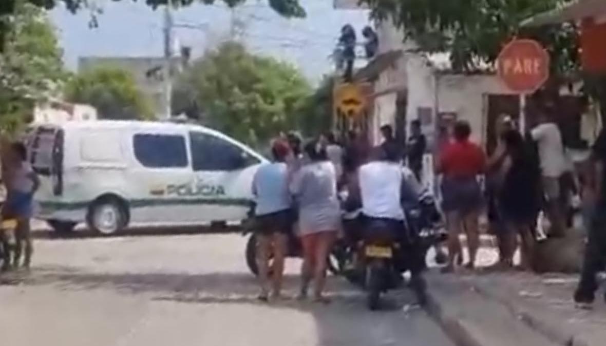 Lugar del asesinato en el barrio Los Olivos