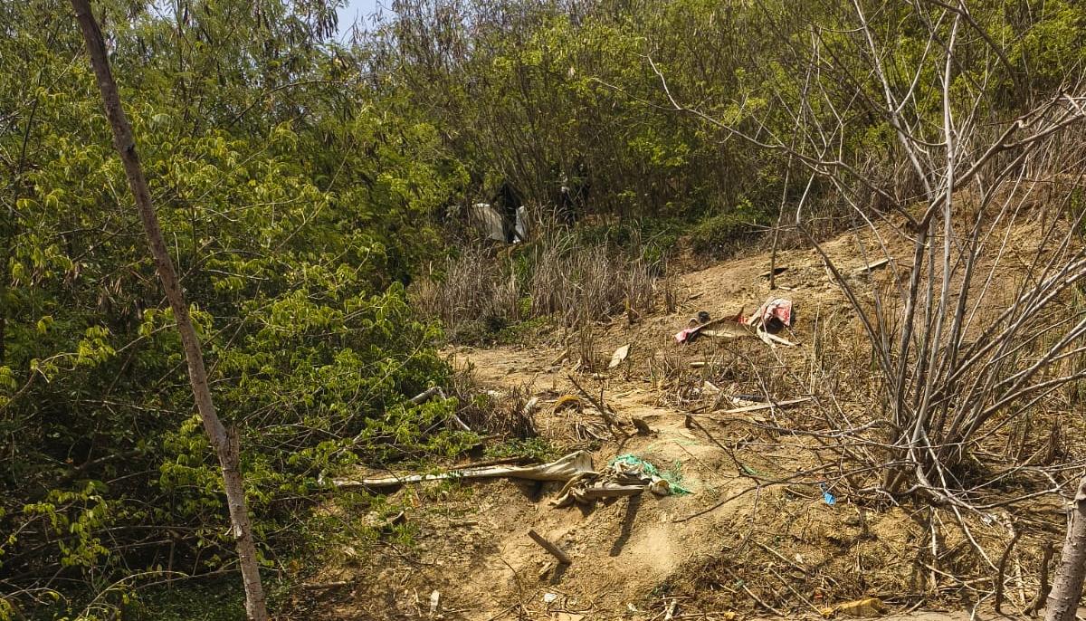 Sector donde fueron encontrados los restos óseos. 