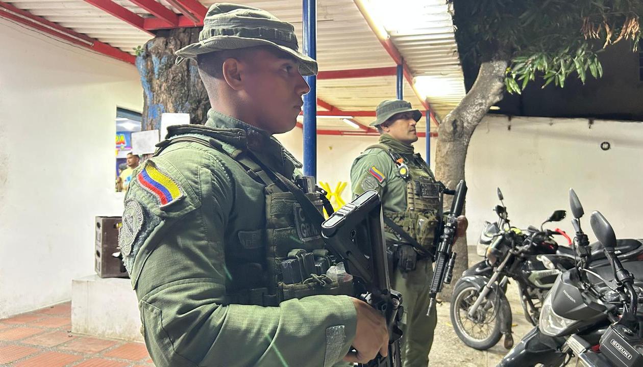 Operativo de la Policía. 