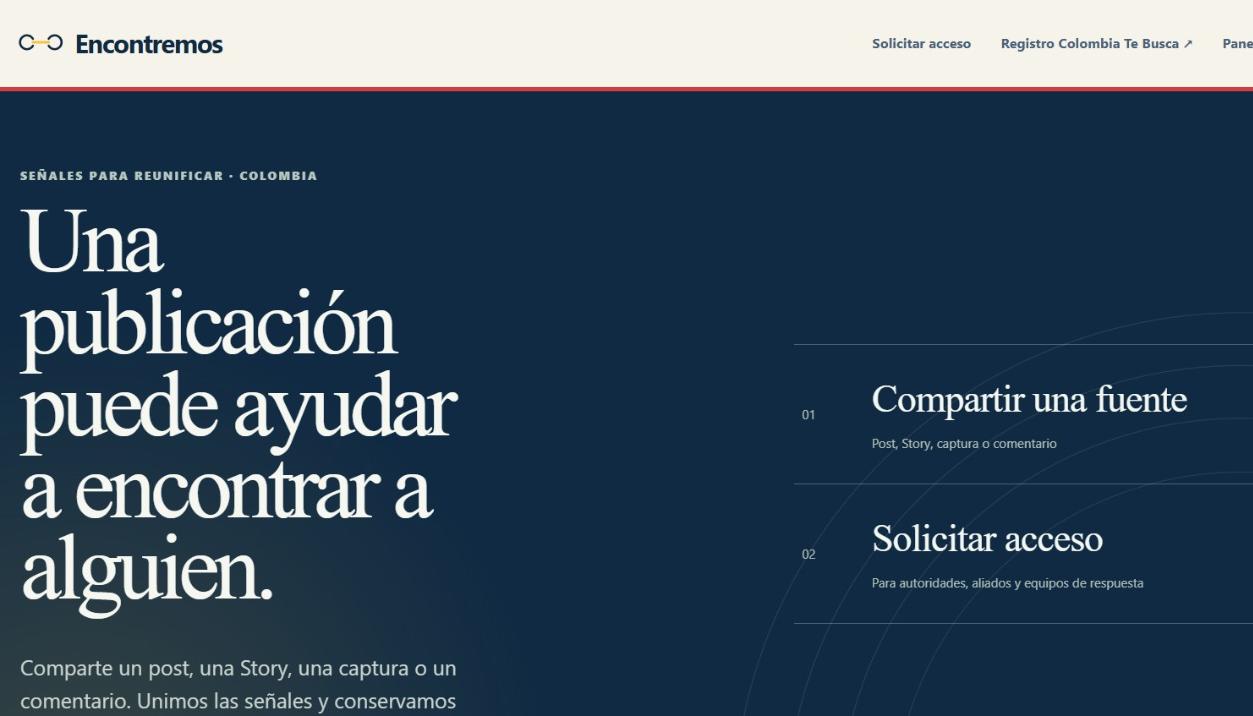 Imagen de la página Encontremos.