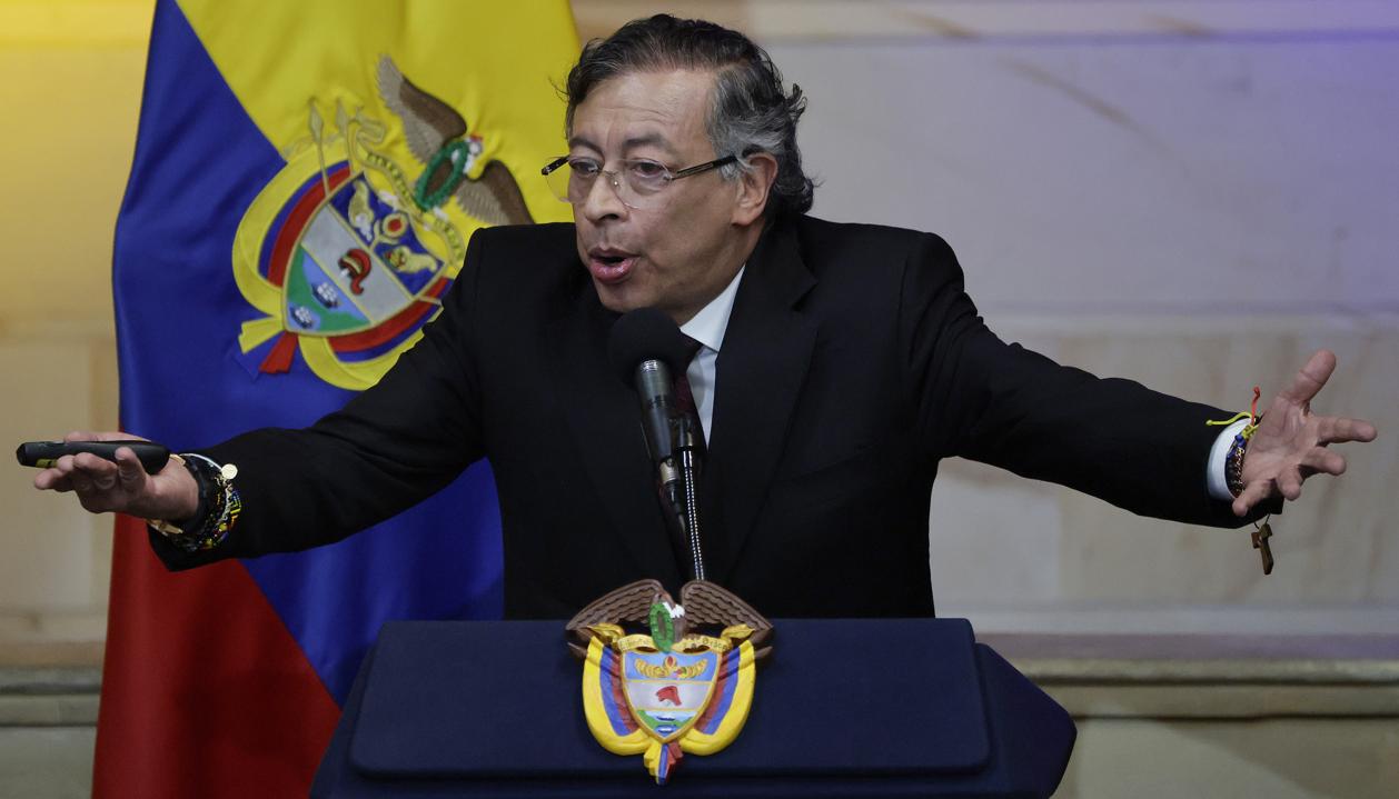 El Presidente saliente Gustavo Petro.
