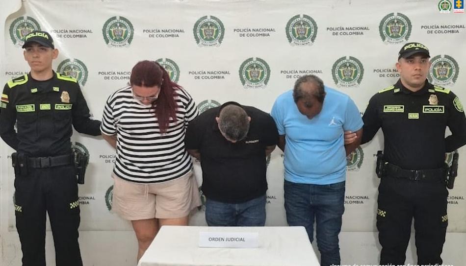 Magnolia Margot Valencia, Pedro Celestino Gutiérrez Mendoza y Manuel Fuentes Pérez.