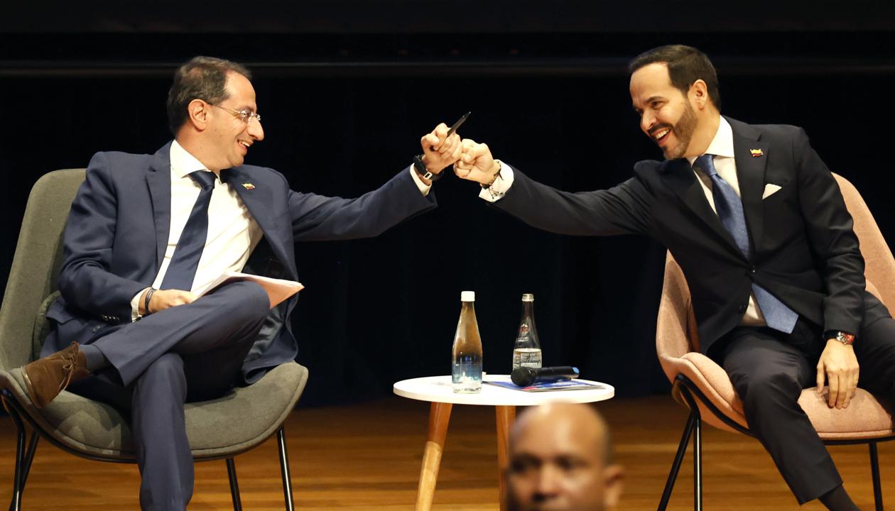 El Vicepresidente José Manuel Restrepo y el Presidente electo Abelardo De La Espriella.