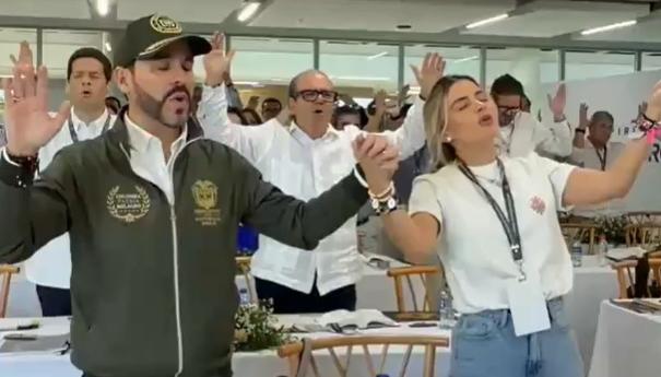 El Presidente electo Abelardo De La Espriella y la primera dama Ana Lucía Pineda.