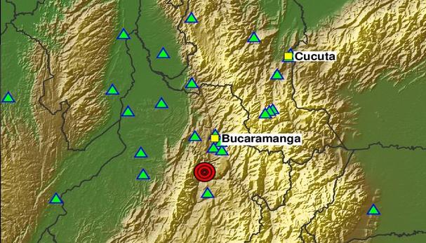 Imagen del reporte del sismo.