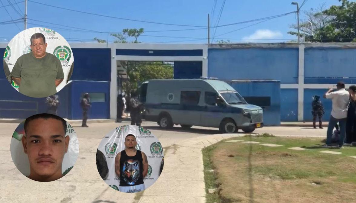 Tres de los reclusos que aparecen en la lista de trasladados a Bogotá. 