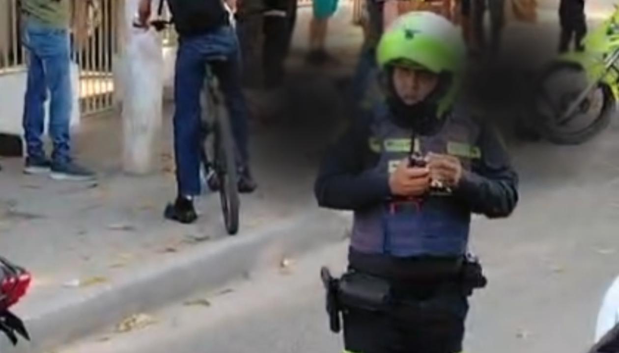 Lugar donde se registró la balacera entre la Policía y los presuntos sicarios. 
