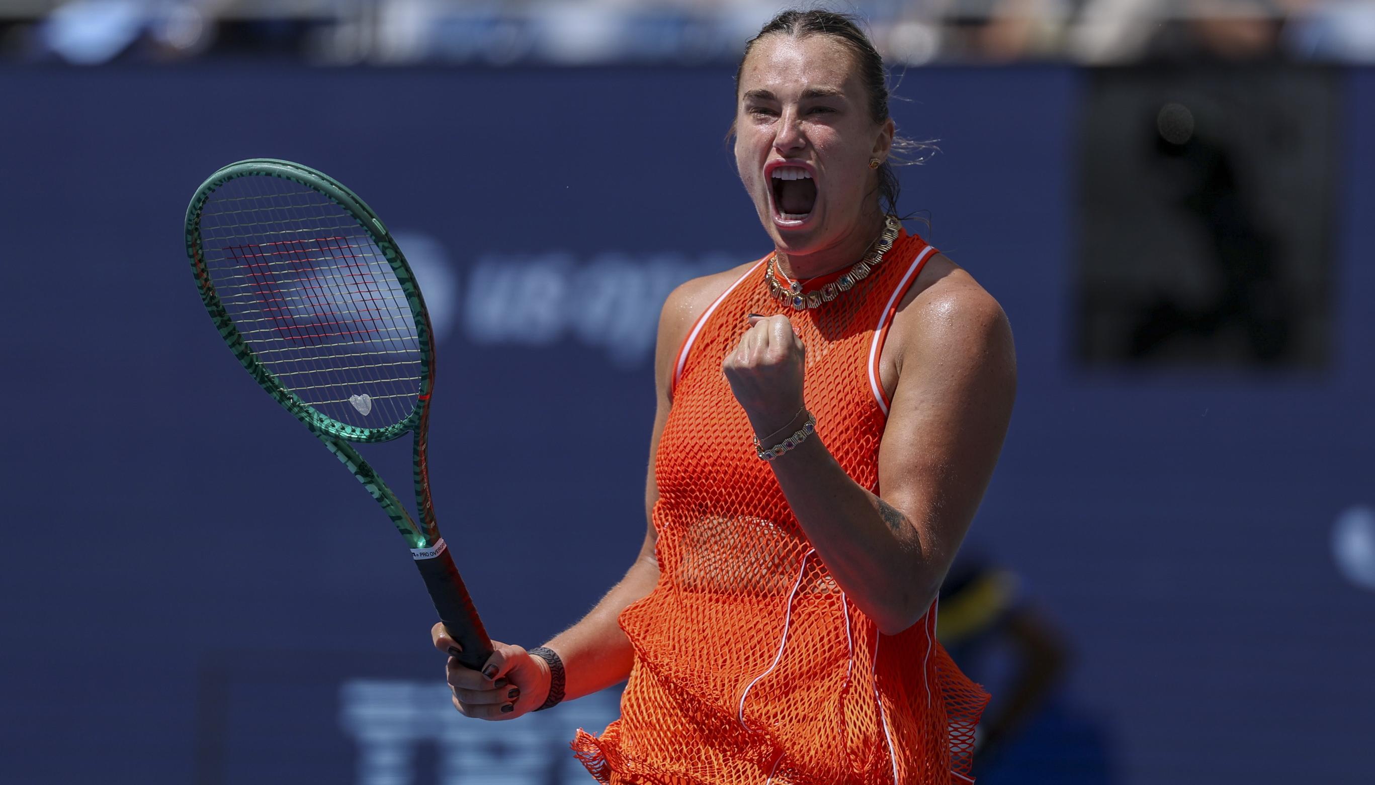 Aryna Sabalenka, número uno del mundo, durante su partido contra María Camila Osorio.