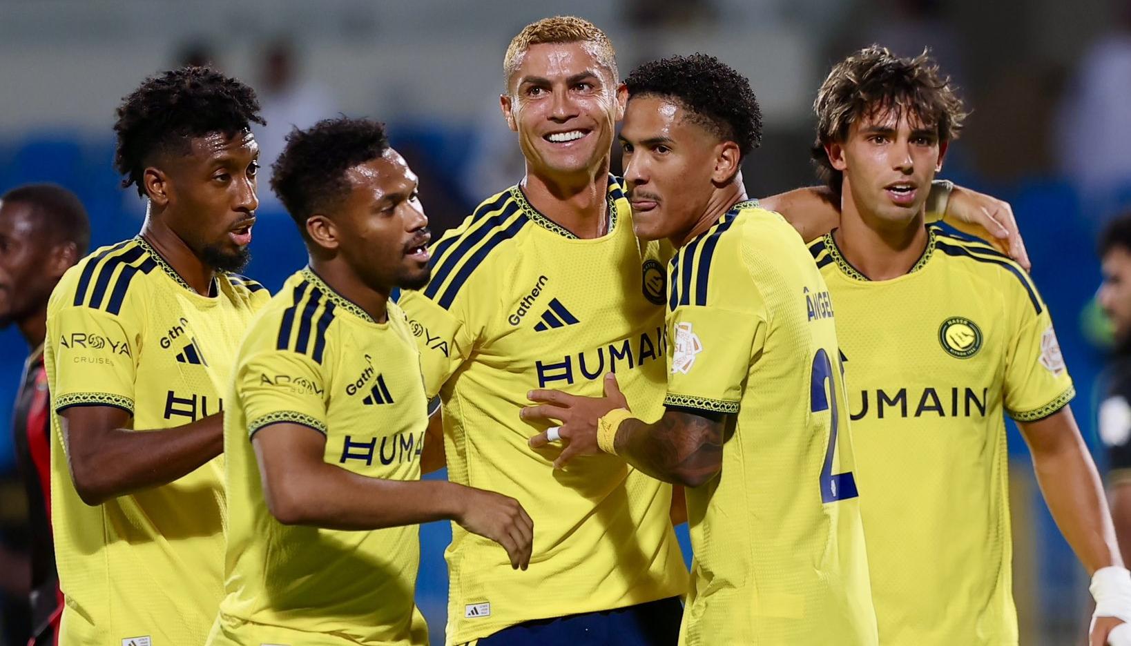 Cristiano Ronaldo tras marcar gol en la victoria del Al Nassr.