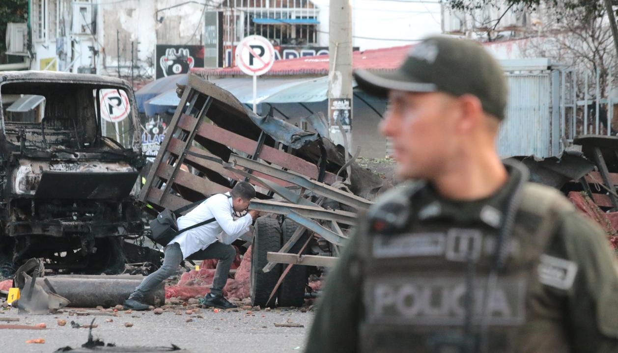 El atentado terrorista en Cúcuta dejó como saldo 11 heridos, ocho policías y tres civiles. 