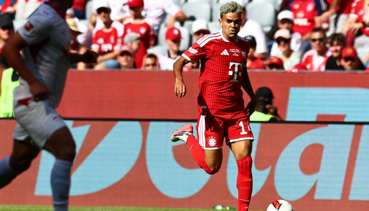 El colombiano Luis Díaz durante el partido contra el Leipzig.