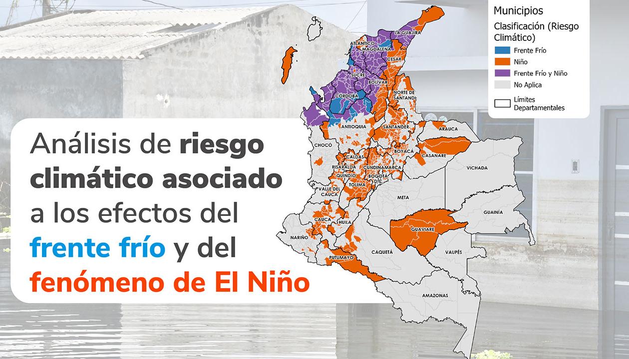 Mapa de riesgo por 'El Niño' y el frente frío.