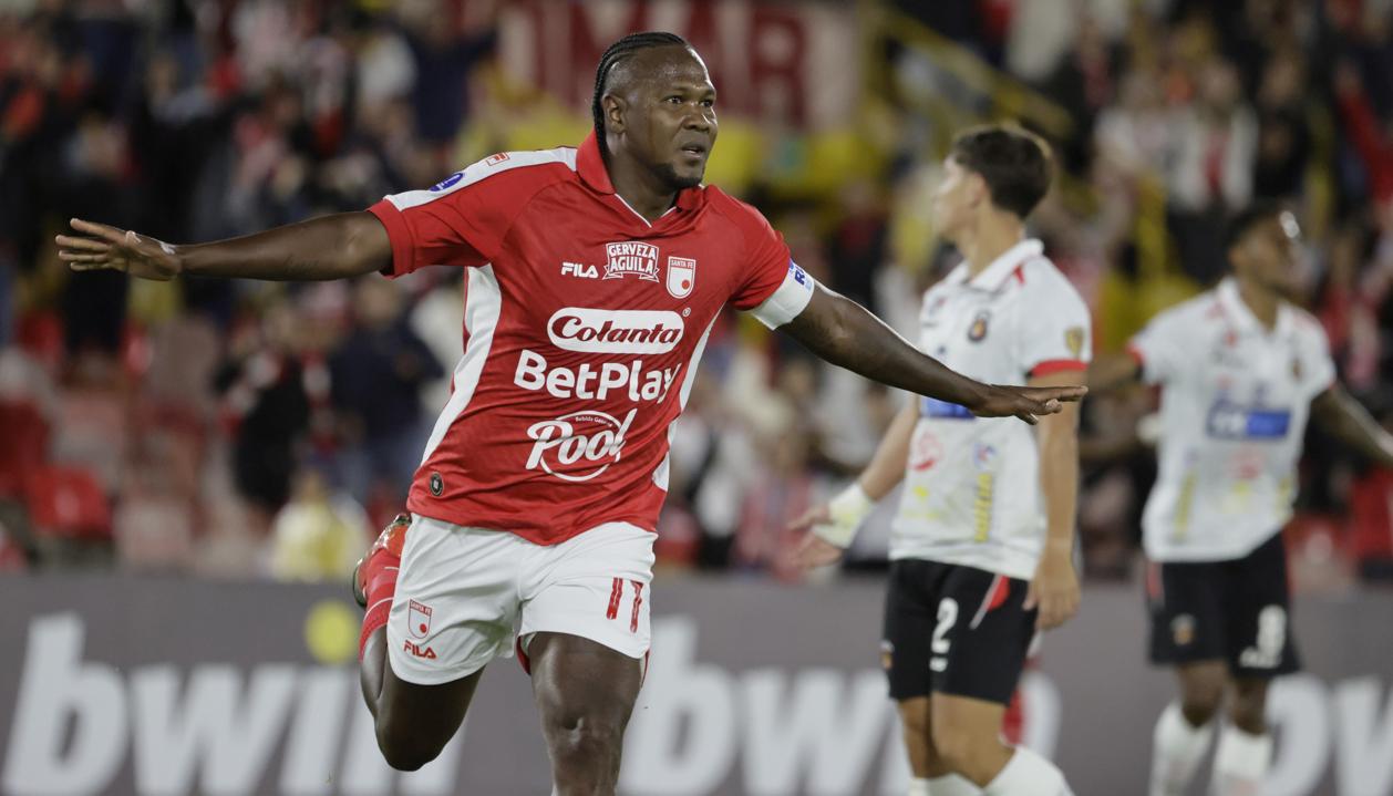 Hugo Rodallega, delantero de Santa Fe. 