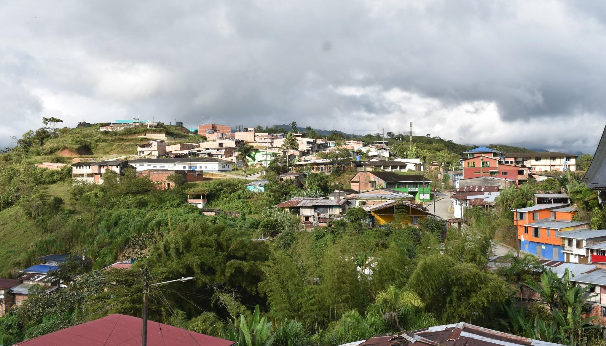 Panorámica de la cabecera municipal de San José del Palmar, en Chocó. 