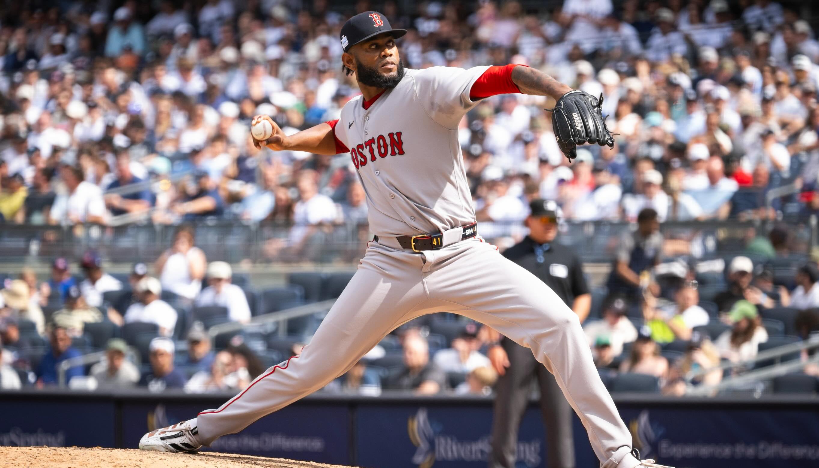 Tyron Guerrero, lanzador colombiano de los Medias Rojas de Boston.