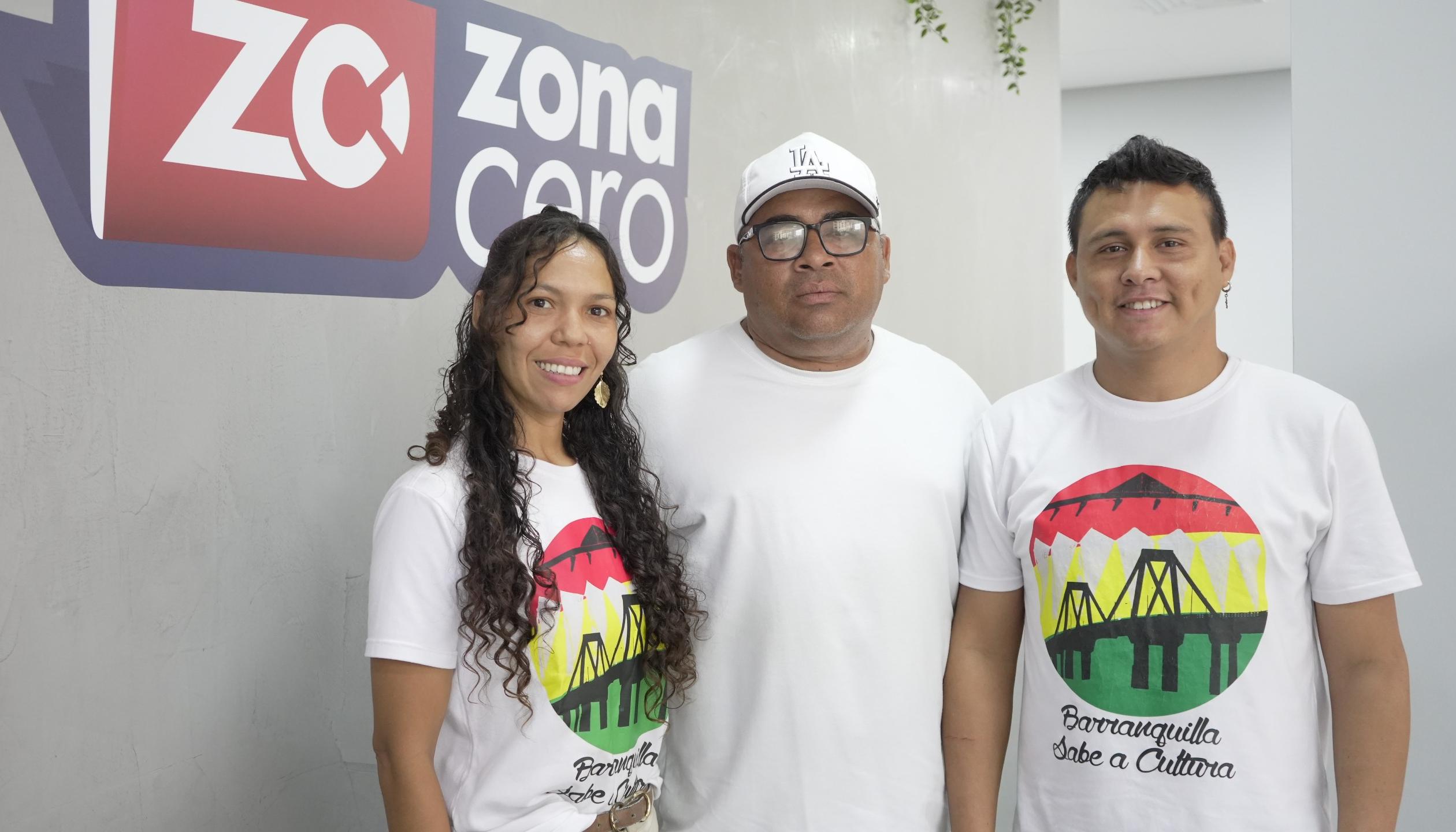 Lisseth Méndez Aguas, Tomás Jiménez Díaz y Génesis Vargas Jiménez, fundadores de MonuBaq. 