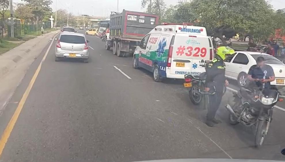 Accidente en la vía Circunvalar
