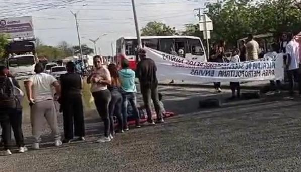 Imagen del boqueo.