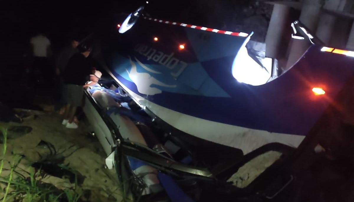 Bus accidentado en carreteras del Cesar. 