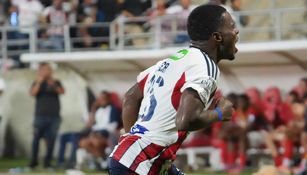 La celebración de Déiber Caicedo.