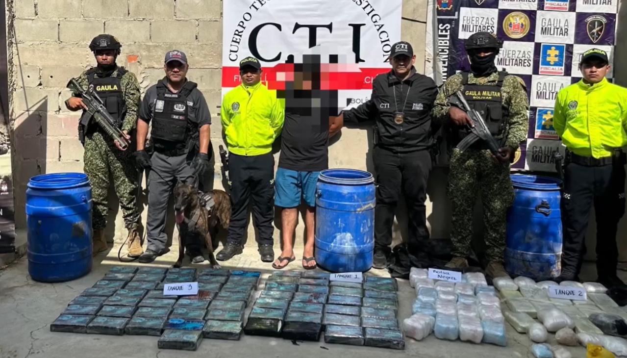 Capturado en Galapa junto a la droga incautada.