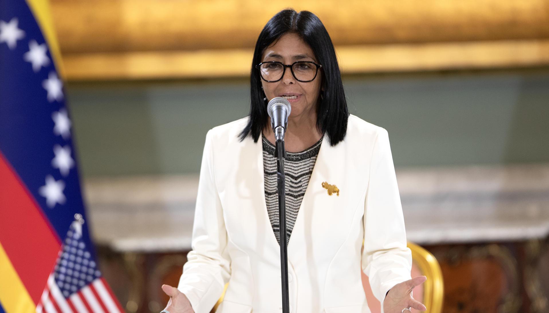 Delcy Rodríguez, presidenta de Venezuela.